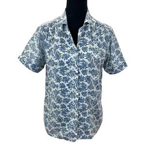 Vintage 70s-80s Floral Short Sleeve Blouse